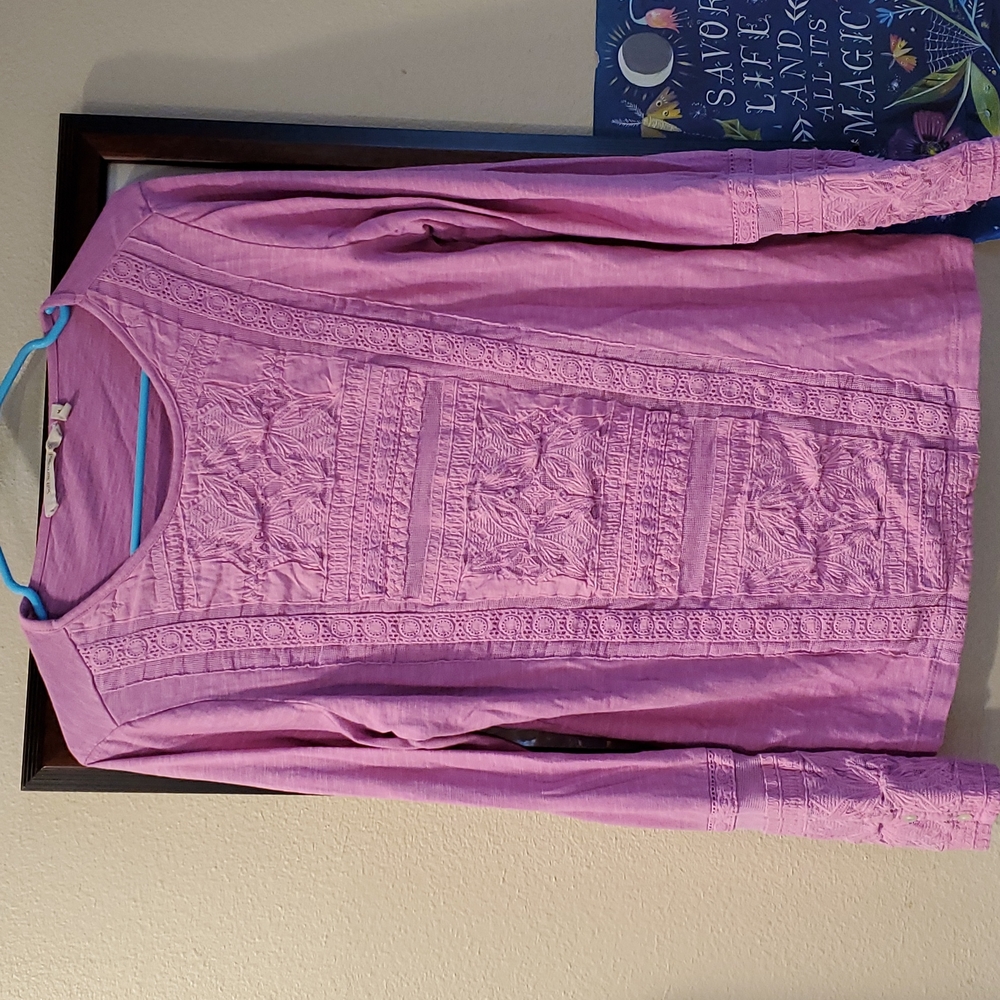 Soft Surroundings Embroidered Blouse